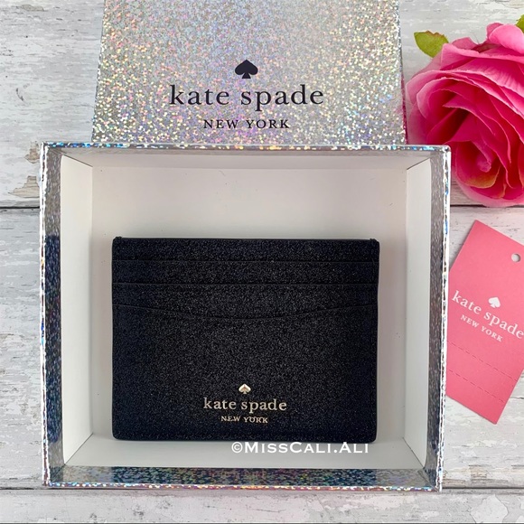 Kate Spade Glitter Slim Card Case - Gift Box